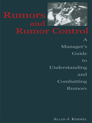 cover image of Rumors and Rumor Control